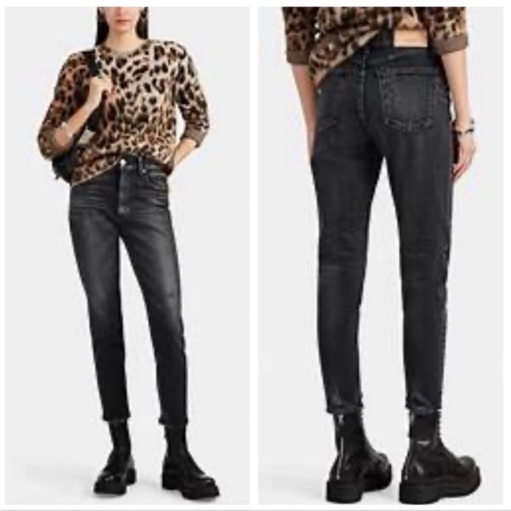 Moussy vintage SAAB black slightly intentionally distressed black denim size 27 - Picture 15 of 15
